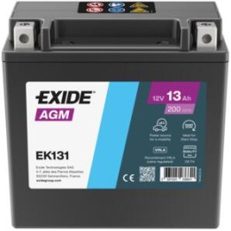 Batería auxiliar 13Ah 12V 200A Exide EK131 | telebaterias.com