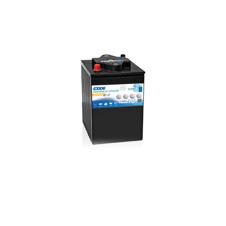 Marine battery 195Ah 6V 900A Exide ES1000-6 | telebaterias.com