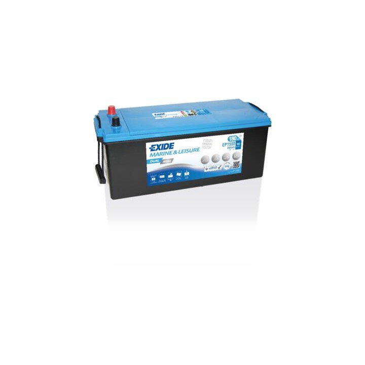Bootsbatterie 180Ah 12V 900A Exide EP1500 | telebaterias.com