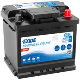 Batería de barco 50Ah 12V 450A Exide EN500 | telebaterias.com