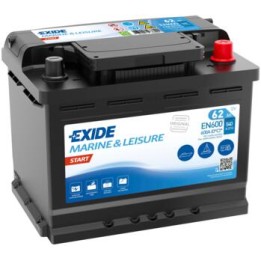 Marine battery 62Ah 12V 540A Exide EN600 | telebaterias.com