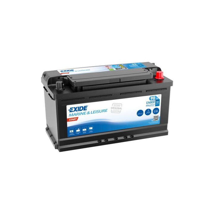 Marine battery 90Ah 12V 720A Exide EN800 | telebaterias.com