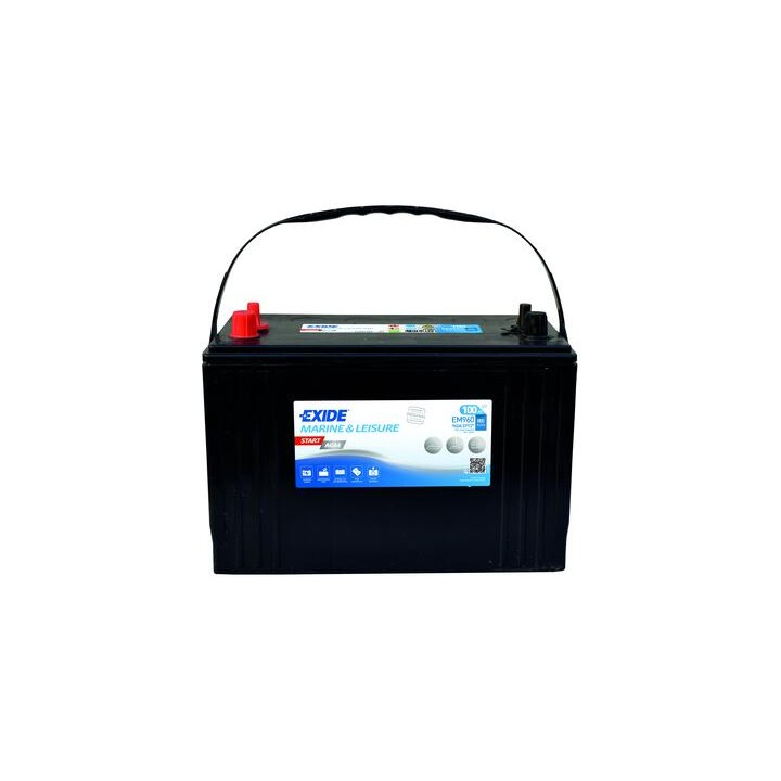 Batterie marine 100Ah 12V 800A Exide EM960 | telebaterias.com