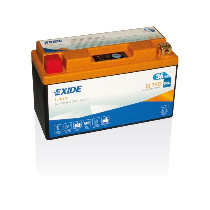 Batteria 3Ah 12V 190A Exide ELT9B | telebaterias.com