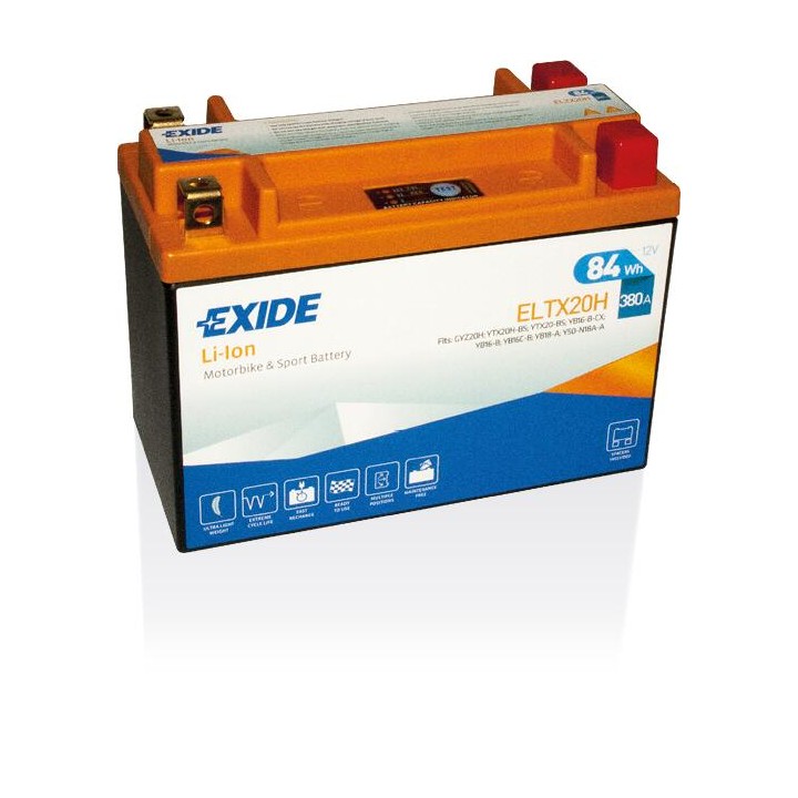 Bateria 7Ah 12V 380A Exide ELTX20H | telebaterias.com