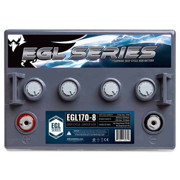 Batteria 170Ah 8V Fullriver EGL170-8 | telebaterias.com