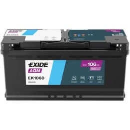 Batería Start-Stop 106Ah 12V 950A Exide EK1060 | telebaterias.com