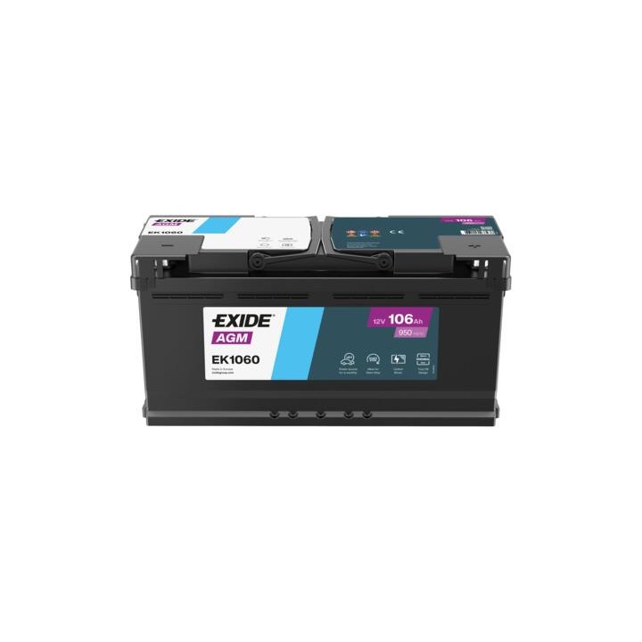 Batteria Start-Stop 106Ah 12V 950A Exide EK1060 | telebaterias.com