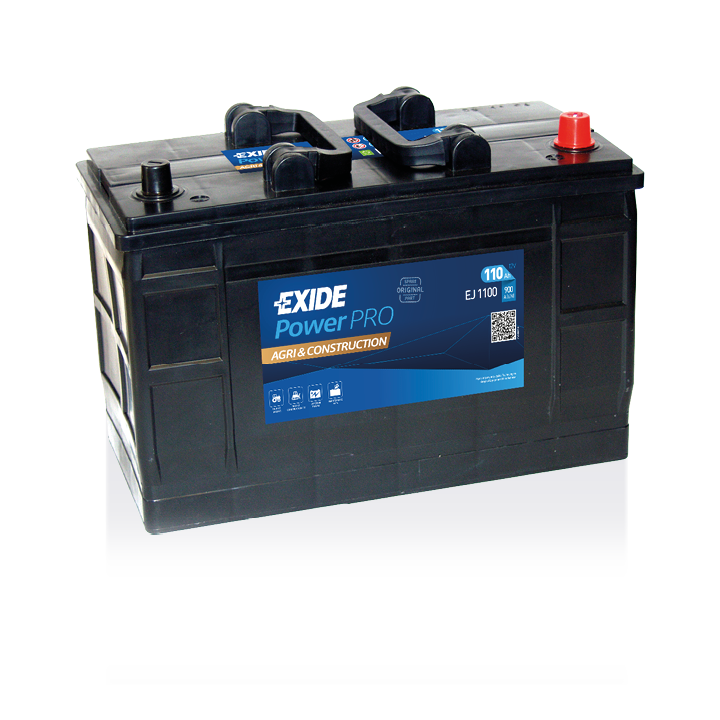Truck battery 110Ah 12V 900A Exide EJ1100 | telebaterias.com