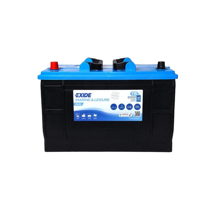 Marine battery 120Ah 12V 800A Exide ER600 | telebaterias.com