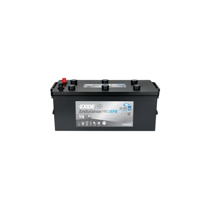 Truck battery 180Ah 12V 1000A Exide EX1803 | telebaterias.com