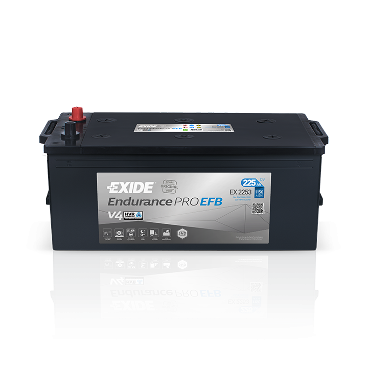 LKW-Batterie 225Ah 12V 1100A Exide EX2253 | telebaterias.com