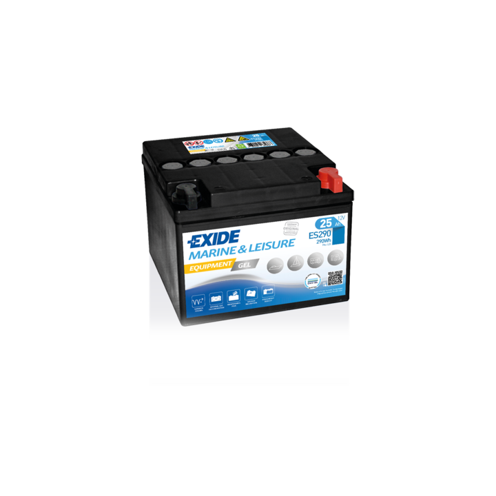 Batterie marine 25Ah 12V 150A Exide ES290 | telebaterias.com