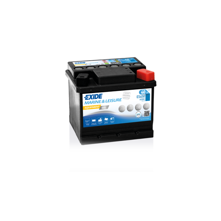 Batería de barco 40Ah 12V 280A Exide ES450 | telebaterias.com