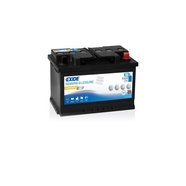 Batería de barco 56Ah 12V 410A Exide ES650 | telebaterias.com
