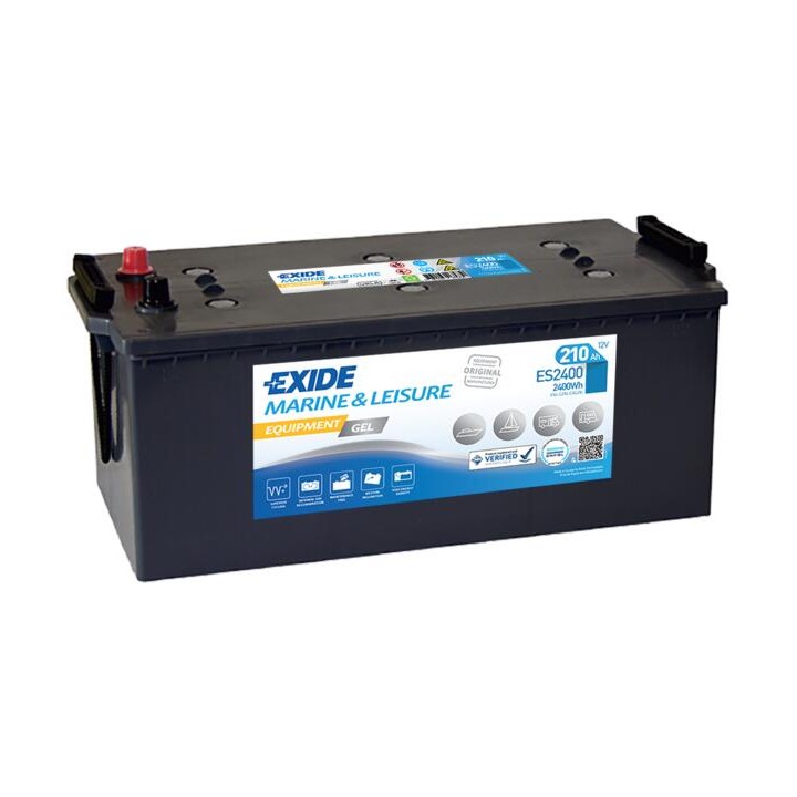 Batería de barco 210Ah 12V 1030A Exide ES2400 | telebaterias.com