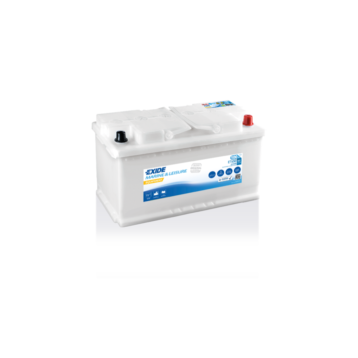 Bateria de barco 100Ah 12V 800A Exide ET650 | telebaterias.com