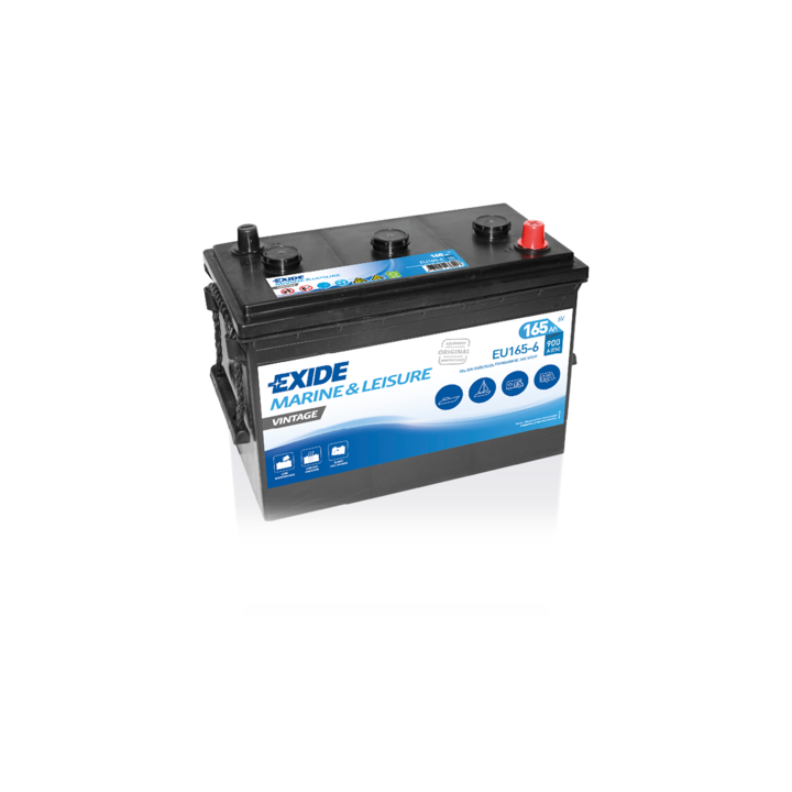 Batería de barco 165Ah 6V 900A Exide EU165-6 | telebaterias.com