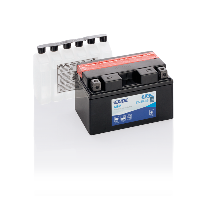 Batteria per moto 9Ah 12V 145A Exide ETZ10-BS | telebaterias.com