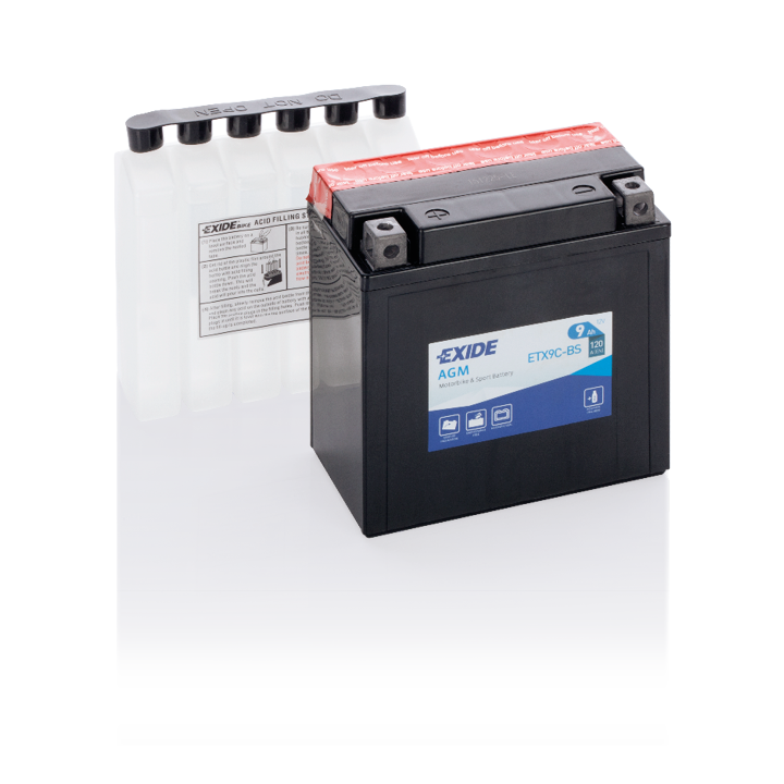Batteria per moto 9Ah 12V 120A Exide ETX9C-BS | telebaterias.com