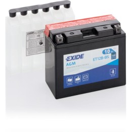 Batería de moto 10Ah 12V 160A Exide ET12B-BS | telebaterias.com