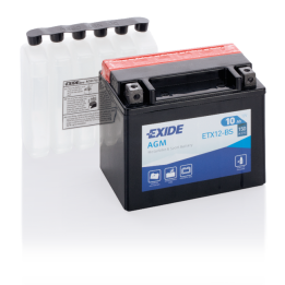 Batteria per moto 10Ah 12V 150A Exide ETX12-BS | telebaterias.com