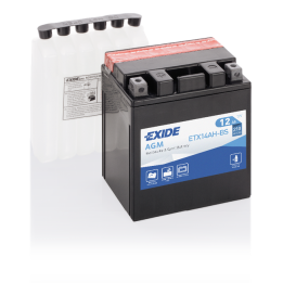 Batterie de moto 12Ah 12V 210A Exide ETX14AH-BS | telebaterias.com