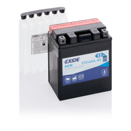 Motorcycle battery 12Ah 12V 210A Exide ETX14AHL-BS | telebaterias.com