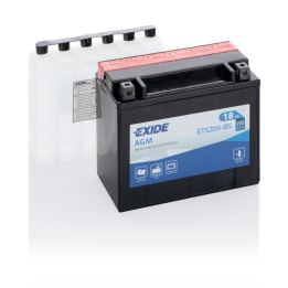 Batería de moto 18Ah 12V 270A Exide ETX20H-BS | telebaterias.com