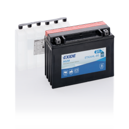 Batería de moto 21Ah 12V 350A Exide ETX24HL-BS | telebaterias.com