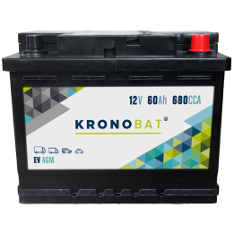 Batteria per caravan 60Ah 12V 680A Kronobat EV-60-AGM | telebaterias.com