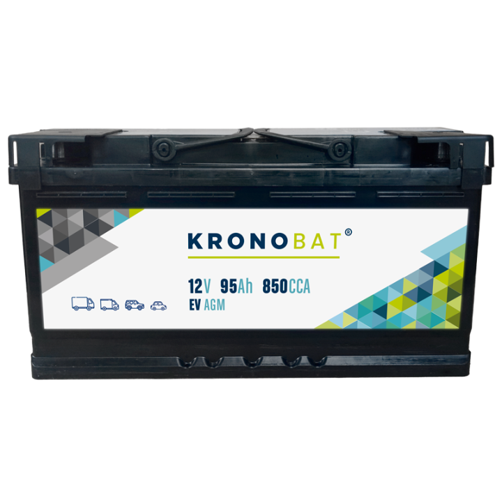 Batterie de caravane 95Ah 12V 850A Kronobat EV-95-AGM | telebaterias.com