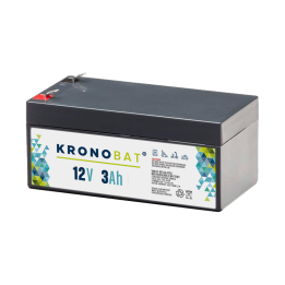 Wheelchair battery 3Ah 12V Kronobat ES3-12 | telebaterias.com