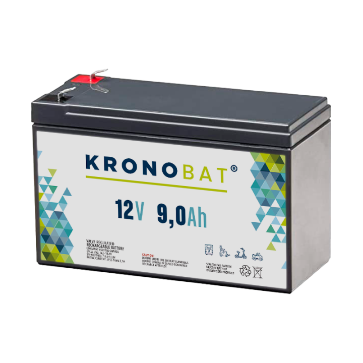 Rollstuhlbatterie 9Ah 12V Kronobat ES9-12 | telebaterias.com
