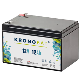 Batería para silla de ruedas 12Ah 12V Kronobat ES12-12 | telebaterias.com