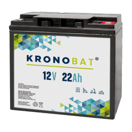 Batería para silla de ruedas 22Ah 12V Kronobat ES22-12 | telebaterias.com