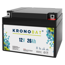 Batteria per carrozzina 26Ah 12V Kronobat ES26-12 | telebaterias.com