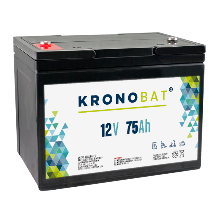 Bateria para cadeira de rodas 75Ah 12V Kronobat ES75-12 | telebaterias.com