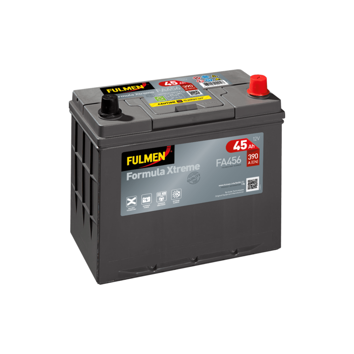 Car battery 45Ah 12V 390A Fulmen FA456 | telebaterias.com