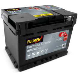 Car battery 61Ah 12V 600A Fulmen FA612 | telebaterias.com