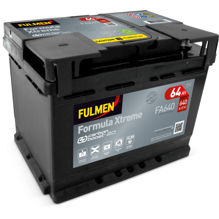Bateria de carro 64Ah 12V 640A Fulmen FA640 | telebaterias.com