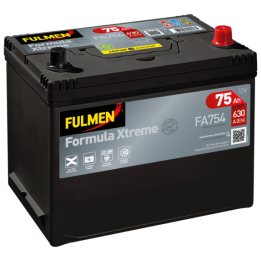 Car battery 75Ah 12V 630A Fulmen FA754 | telebaterias.com