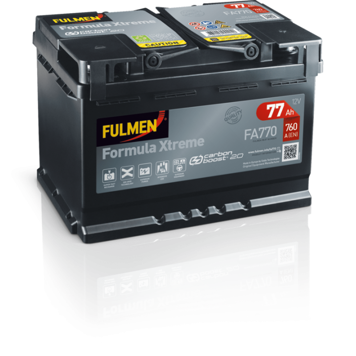 Bateria de carro 77Ah 12V 760A Fulmen FA770 | telebaterias.com