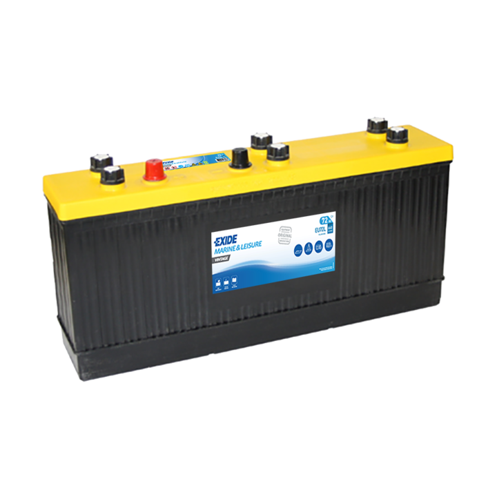 Batteria nautica 72Ah 12V 640A Exide EU72L | telebaterias.com