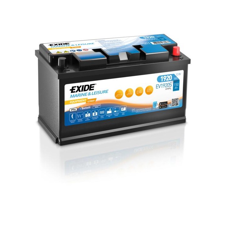 Marine battery 150Ah 12V Exide EV1920S | telebaterias.com
