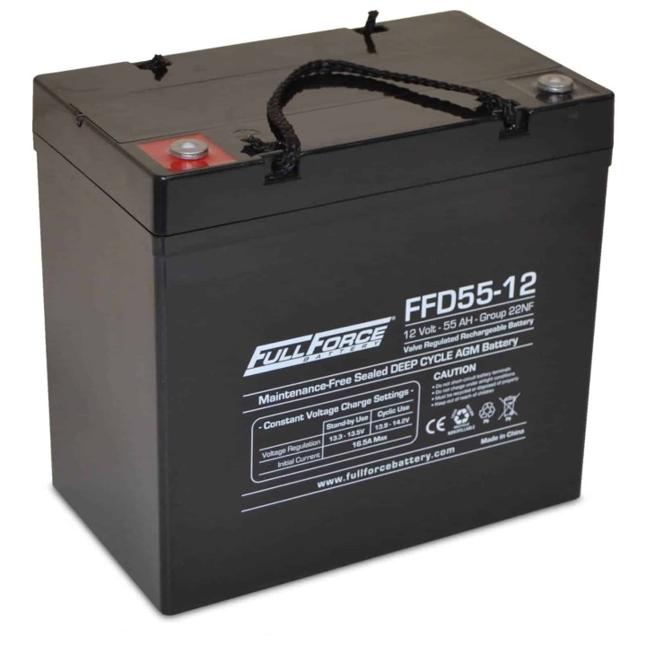 Batería de barco 55Ah 12V 350A Fullriver FFD55-12 | telebaterias.com
