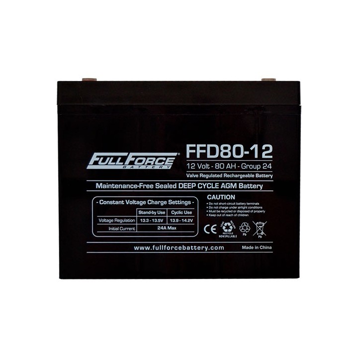Marine battery 80Ah 12V 530A Fullriver FFD80-12 | telebaterias.com