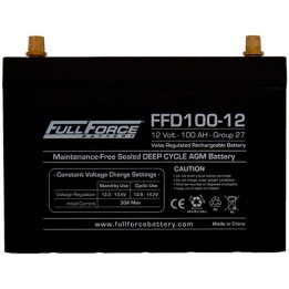 Batería de barco 100Ah 12V 650A Fullriver FFD100-12 | telebaterias.com