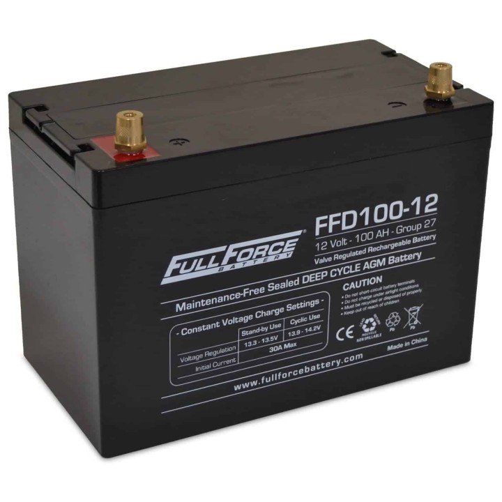 Batteria nautica 100Ah 12V 650A Fullriver FFD100-12 | telebaterias.com