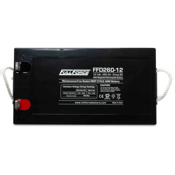 Marine battery 260Ah 12V 1550A Fullriver FFD260-12LT | telebaterias.com